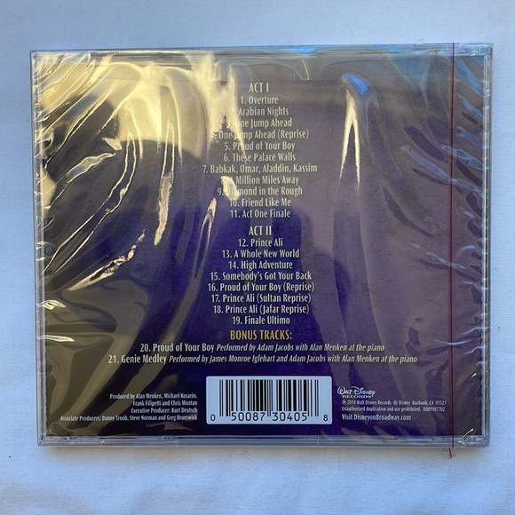 New Walt Disney Records Aladdin The Musical Original Broadway Cast Recording CD - Picture 3 of 10